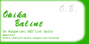 opika balint business card